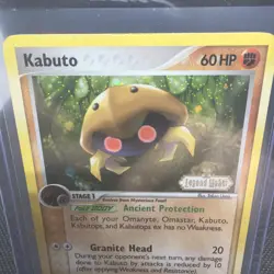 Kabuto 36/92 Legend Maker Holo Promo Stamped LP Vintage Pokemon Card 2006 - Image 2