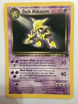 Pokemon Dark Alakazam TCG Non-holo 18/82 Team Rocket Rare - Image 1