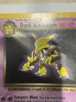 Pokemon Dark Alakazam TCG Non-holo 18/82 Team Rocket Rare - Image 2