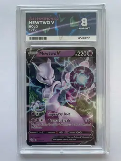 Pokemon Mewtwo V Holo Ultra Rare TCG Card 030/078 Pokemon Go Full Art Ace 8 NM-M - Image 1