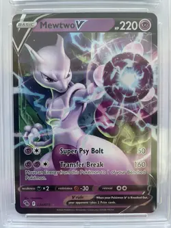 Pokemon Mewtwo V Holo Ultra Rare TCG Card 030/078 Pokemon Go Full Art Ace 8 NM-M - Image 2
