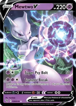 Pokemon TCG Mewtwo V 030/078 Pokemon Go Holo Ultra Rare Full Art NM - Image 1