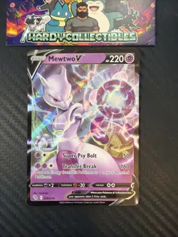 Pokemon Cards Mewtwo V 030/078 Pokemon GO Holo Rare V Light Play - Image 1