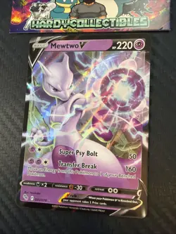 Pokemon Cards Mewtwo V 030/078 Pokemon GO Holo Rare V Light Play - Image 2