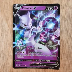 Pokemon Mewtwo v Holo Ultra Rare TCG Card 030/078 Pokemon Go Full Art - Image 2