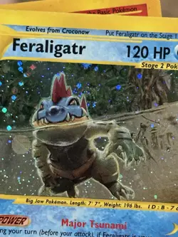 Feraligatr Holo Rare 12/165 Expedition Base Set (2002) Pokemon Card SWIRL - Image 4
