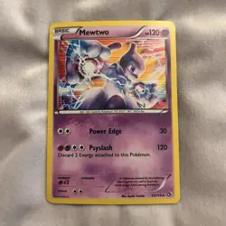 Pokemon TCG Mewtwo 53/113 Legendary Treasures Holo Rare Card 120 HP Basic - Image 1