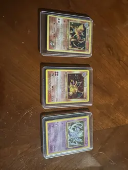 Vintage Pokemon Cards Mewtwo, Charizard, Blaine’s Charizard Good Condition - Image 1