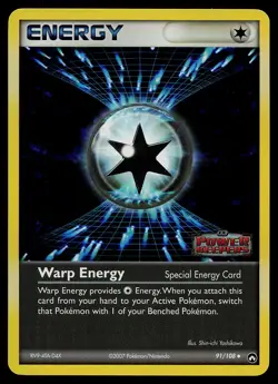 Pokemon Card - Warp Energy Power Keepers 91/108 Uncommon Reverse Holo Stamped - Image 1