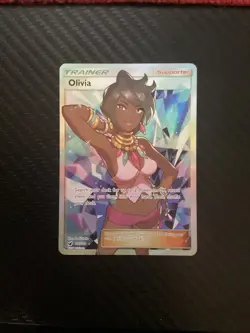 Olivia - 111/111 - Pokemon Crimson Invasion Sun Moon Full Art Card NM - Image 1