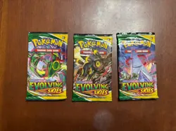 Pokemon TCG: Sword & Shield- (3)Evolving Skies Booster Packs- NEW/FACTORY SEALED - Image 1