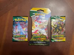 Pokemon TCG: Sword & Shield- (3)Evolving Skies Booster Packs- NEW/FACTORY SEALED - Image 1