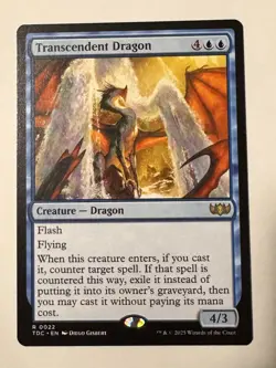 x1 Transcendent Dragon R MTG Commander: Tarkir: Dragonstorm M/NM, English - Image 1