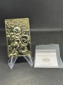 Pokemon 23k Mewtwo Gold-Plated Card 1999 Authentic Vintage Burger King Promo - Image 1