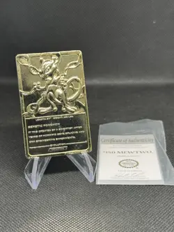 Pokemon 23k Mewtwo Gold-Plated Card 1999 Authentic Vintage Burger King Promo - Image 2