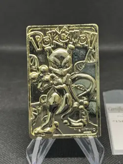 Pokemon 23k Mewtwo Gold-Plated Card 1999 Authentic Vintage Burger King Promo - Image 3