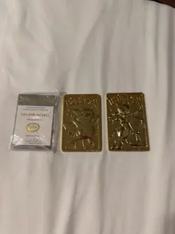 Vintage 1999 Pikachu & Mewtwo 23k Gold Plated Pokemon Card Limited Edition Promo - Image 2