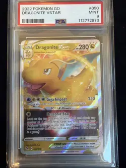 Dragonite VSTAR 050/078 Pokemon GO Holo PSA 9 Pokemon - Image 1