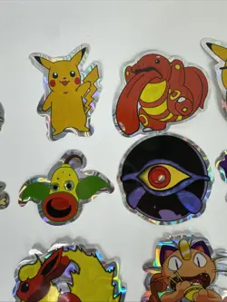 48x Pokemon Sticker Rare Vintage Vending Machine Holo Art Nostalgia Collection - Image 4
