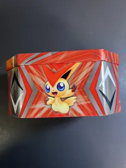 Pokemon TCG Black & White Victini Tin Only Empty 2011 Metal RARE Collectors - Image 2
