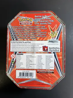 Pokemon TCG Black & White Victini Tin Only Empty 2011 Metal RARE Collectors - Image 4