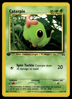 Caterpie 53/75 1st Edition Neo Discovery Pokemon - Image 1