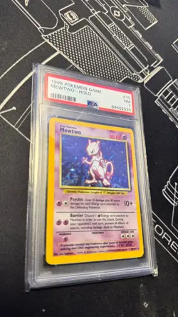 1999 pokemon game 10 mewtwo-holo psa 7 - Image 1