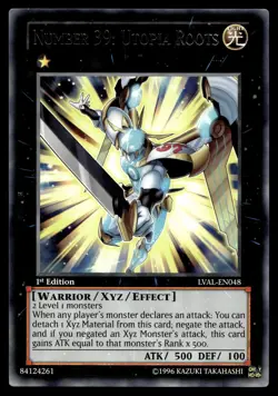 NUMBER 39: UTOPIA ROOTS LVAL-EN048 RARE LEGACY OF THE VALIANT YU-GI-OH - Image 1
