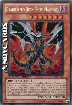 DRAGO NERO OCCHI ROSSI MALIGNO • Segreta • YMP1 IT001 • Lim • YUGIOH! ANDYCARDS - Image 1