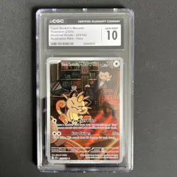 Team Rocket's Meowth 203/182 English Pokemon Destined Rivals 2025 CGC 10 - Image 1