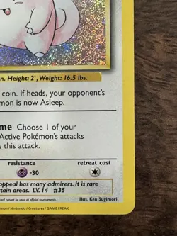 ✨ Clefairy 013/034 CLC ✨ Pokemon TCG Classic Collection - NM Pack Fresh Holo - Image 3