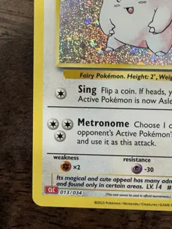 ✨ Clefairy 013/034 CLC ✨ Pokemon TCG Classic Collection - NM Pack Fresh Holo - Image 4