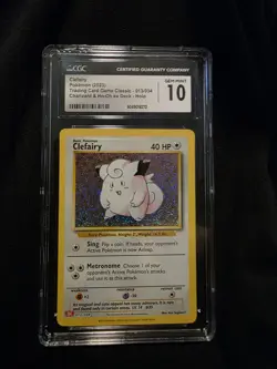 Pokemon TCG CGC 10 Gem Mint Clefairy Holo Rare Classic Collection CLC 013/034 - Image 1
