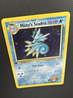Pokemon TCG Misty's Seadra 1st Edition Holo Rare Gym Heroes 9/132 NM - Image 2