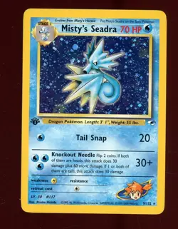 2000 Pokemon Gym Heroes 1st Edition #9/132 Misty's Seadra Holo - Image 1