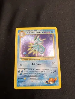 Pokemon TCG Misty's Seadra 009/132 Gym Heroes Holo With Swirl NM- LP - Image 1