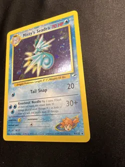 Pokemon TCG Misty's Seadra 009/132 Gym Heroes Holo With Swirl NM- LP - Image 2