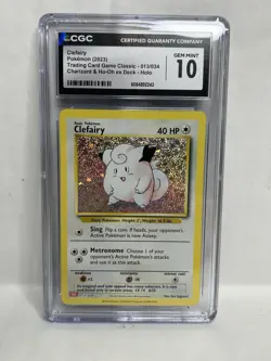 Clefairy Holo CGC 10 - Gem Mint Foil 013/034 - Pokemon TCG Classic 2023 CLC - Image 1