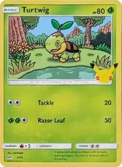 Turtwig 4/25 - Pokemon TCG - McDonald's 25th Anniversary Promos Non-Holo - Image 1