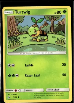 Pokemon Turtwig 007/156 Ultra Prism Non Holo Common 5 Card Lot - Image 1