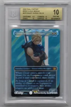 MTG Cloud, Midgar Mercenary Borderless Surge Foil 0520 BGS 10 - Image 1