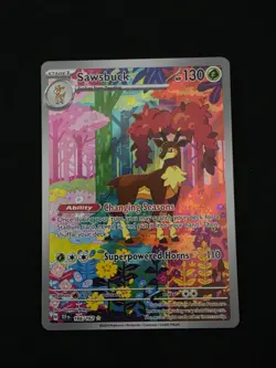 Pokemon TCG Sawsbuck Card 166/162 SV05: Temporal Forces NM Condition - Image 1