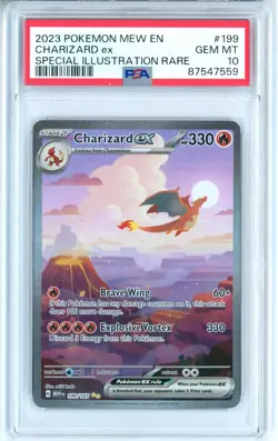 PSA GEM MT 10 Pokemon TCG Charizard ex 199/165 Sv: Scarlet & Violet 151 Holo - Image 1