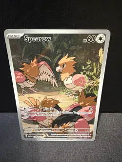 Pokemon TCG Spearow 151/132 Illustration Rare IR Holo Mega Evolution Card NM/M - Image 1
