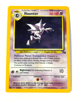 Haunter - 6/62 - Pokemon Fossil Unlimited Holo Rare Card WOTC NM/LP Card - Image 1
