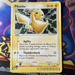 Pokemon Pikachu TCG Black Star Promo Holo Card #012 2003 Creased MP/HP Vintage - Image 1