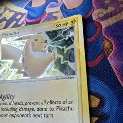 Pokemon Pikachu TCG Black Star Promo Holo Card #012 2003 Creased MP/HP Vintage - Image 2