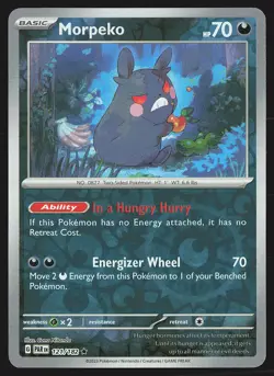SV04: Paradox Rift Morpeko #121/182 Reverse Holo Pokemon Card - Image 1
