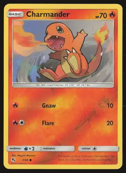 Hidden Fates Charmander #7/68 Reverse Holo Pokemon Card - Image 1