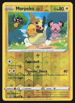 Shining Fates Morpeko (036) #036/072 Reverse Holo Pokemon Card - Image 1